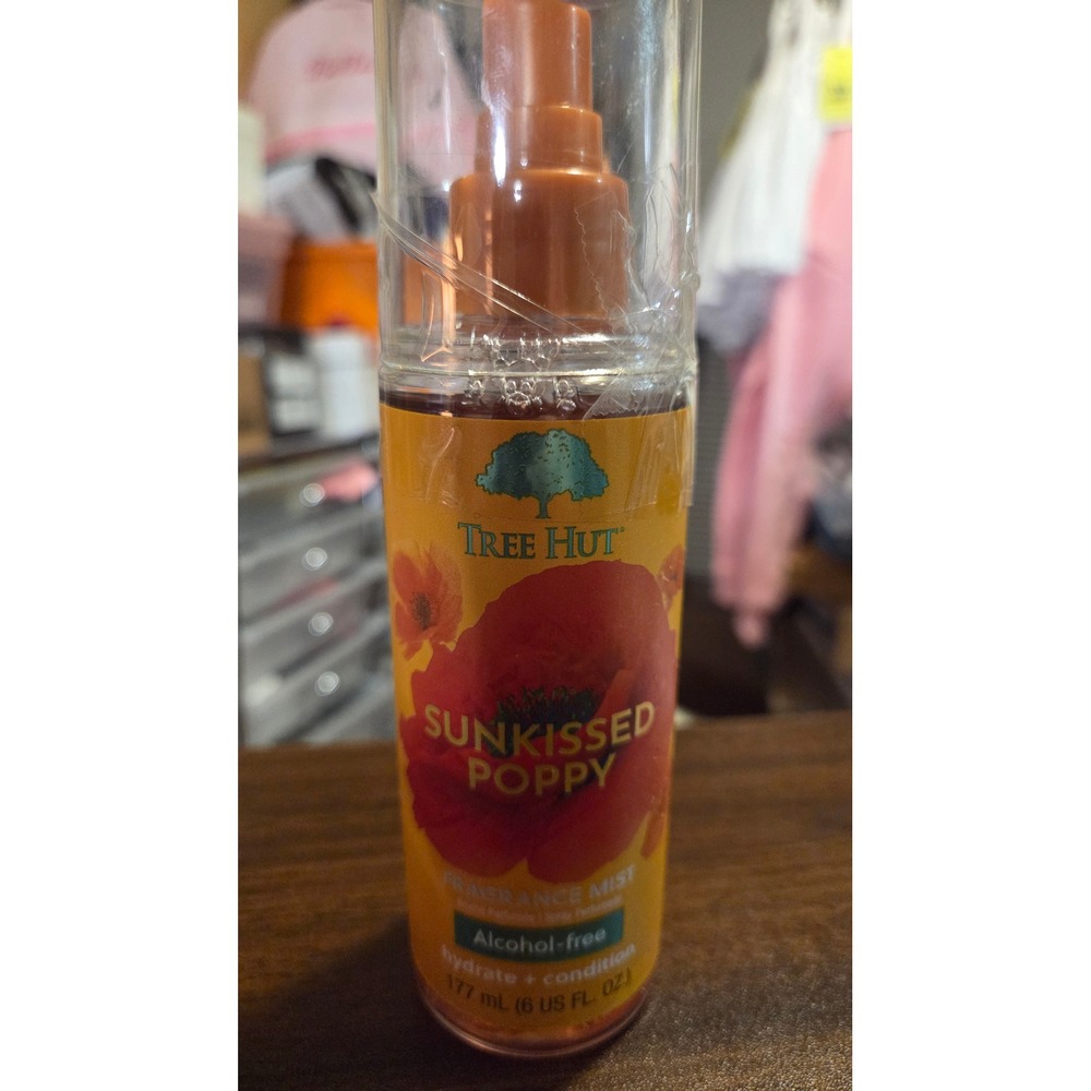 Tree Hut Sunkissed Poppy Fragrance Mist 6oz Alcohol-Free Body Spray Hydrating